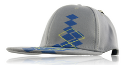 Grey diamond design hat